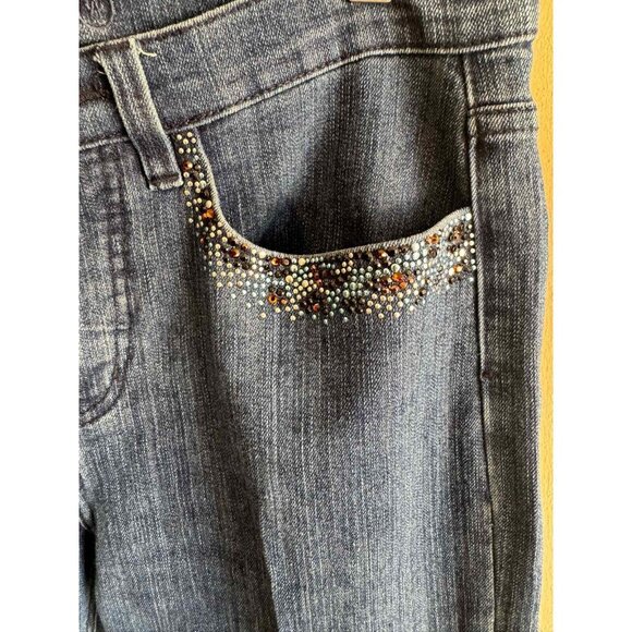Christine Alexander "Swarovski Crystals" Womens 6 Jeans Embellished Straight Fit - Picture 9 of 9